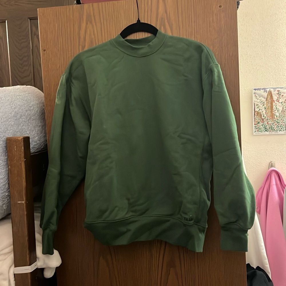 Aritzia TNA Sweatfleece sweatshirt, olive green